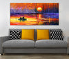 Radiant Sunset Fields Canvas wall art painting