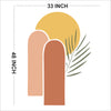 Palm leaf and arches art abstract Wall decal