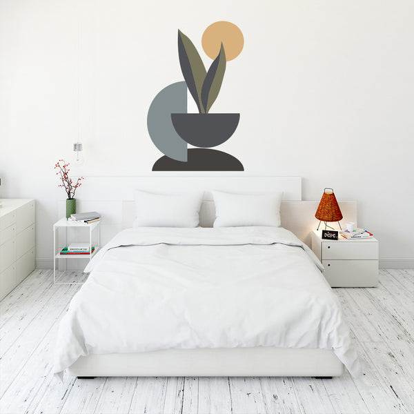 Modern art geometry color piece combination