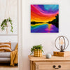 Colorful Horizon Canvas Wall Art Stretched Frame Painting