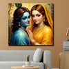Divine Love – Radha Krishna Canvas Wall Art Stretched Frame Painitng