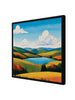 Golden Valley Canvas Wall Art Black Frame painting