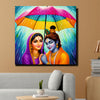Love in the Rain – Radha Krishna Canvas Art  Canvas Wall Art Stretched Frame Painting