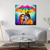 Love in the Rain – Radha Krishna Canvas Art  Canvas Wall Art Stretched Frame Painting