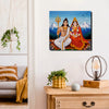 Blessings of Lord Shiva & Maa Parvati – Spiritual Décor Canvas Wall  Art Stretched Frame Painting