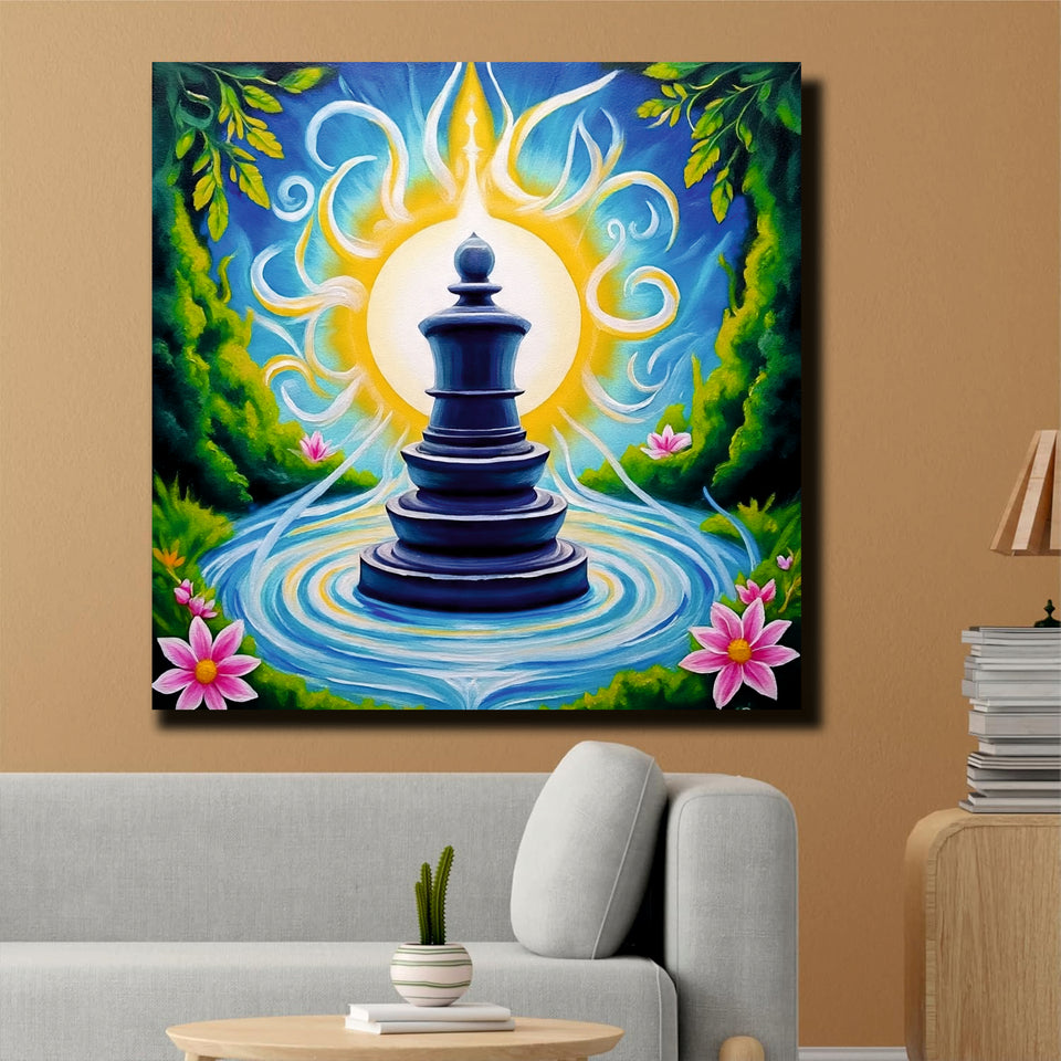 Strategic Moves – Premium Chess Canvas Frame Stretched Frame Painting