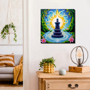 Strategic Moves – Premium Chess Canvas Frame Stretched Frame Painting