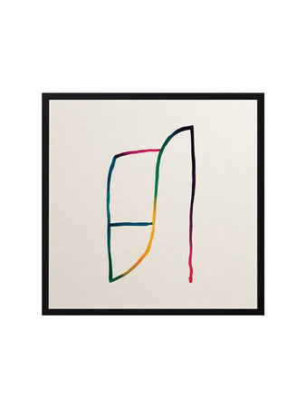 Colorful Horizon Digital Canvas Black Frame – Minimalist Wall Décor