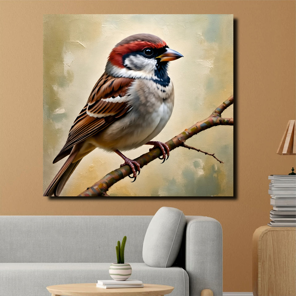 Freedom in Flight – Elegant Birds Canvas Wall Art Stretched Frame Painting