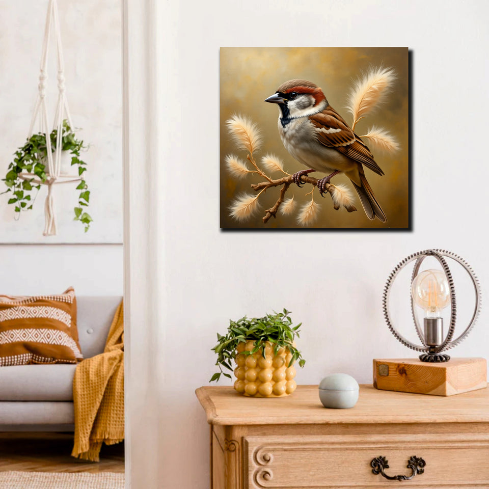 Colorful Birds on Canvas – Bring Nature Indoors Canvas Wall Art Stretched Frame Painting