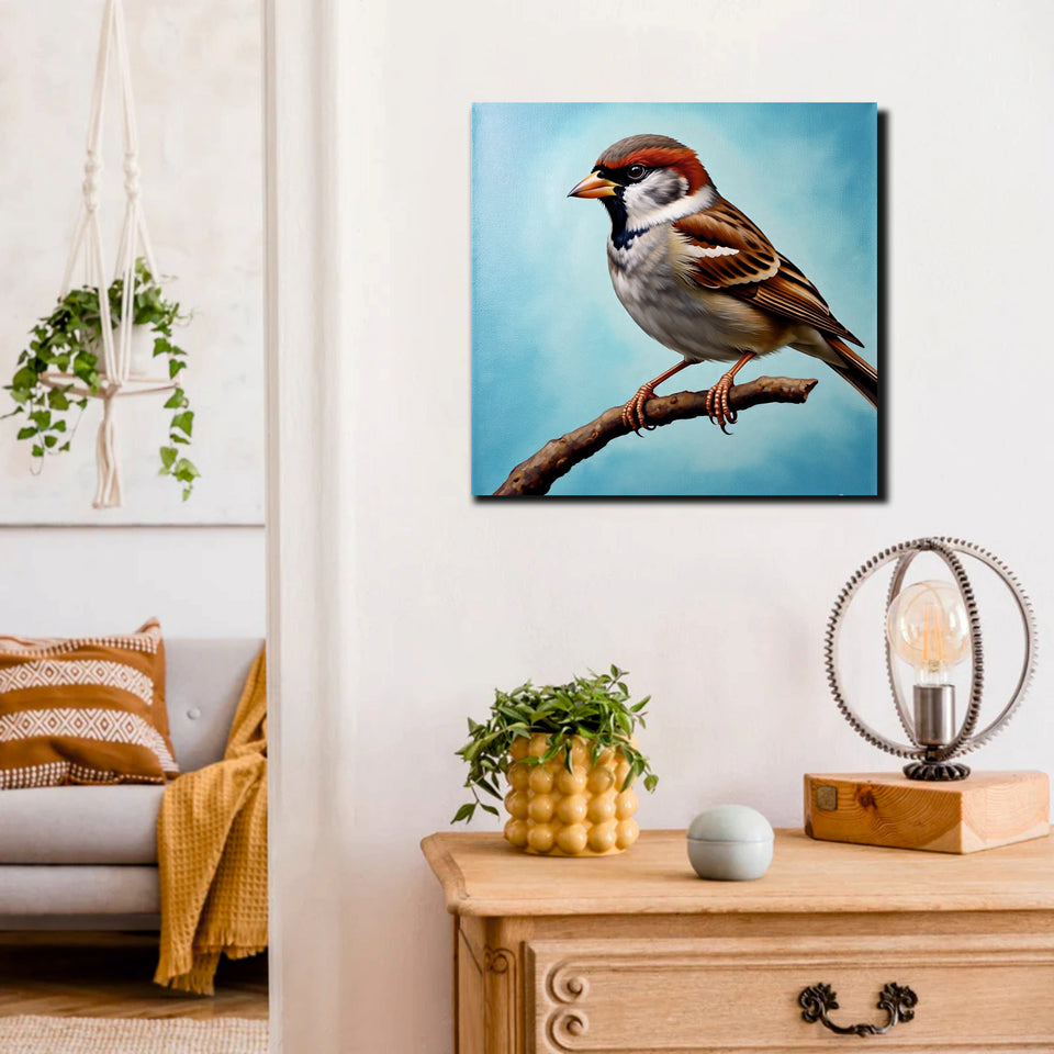 Harmony in the Sky – Beautiful Birds Canvas Wall Art Stretched Frame Painting