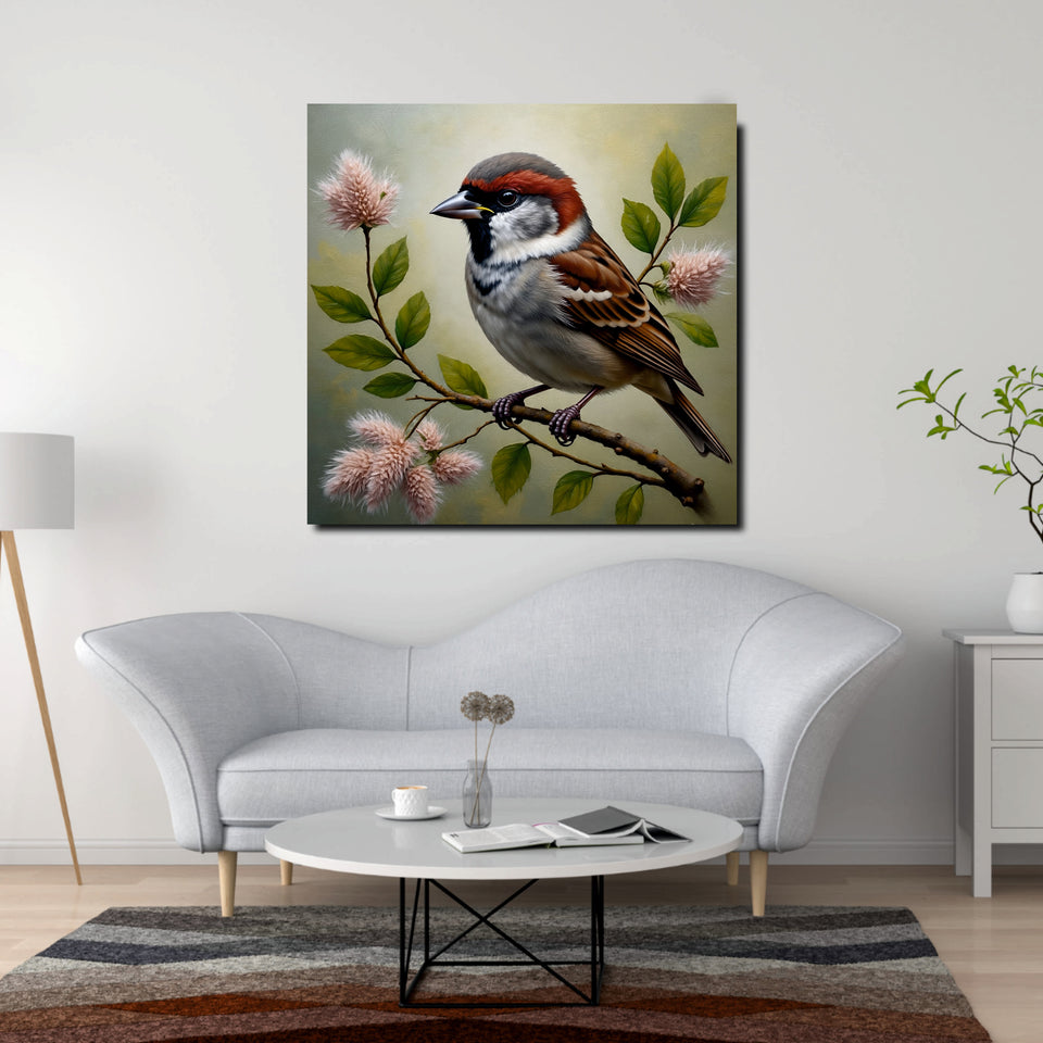 Wings of Joy – Premium Bird Canvas Wall Art Stretched Frame Painting