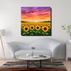 Sunset Bloom Studio Canvas Wall art Stretched Frame painting
