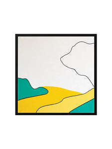 Bold Abstract Canvas Painting Black Frame – Contemporary Wall Art