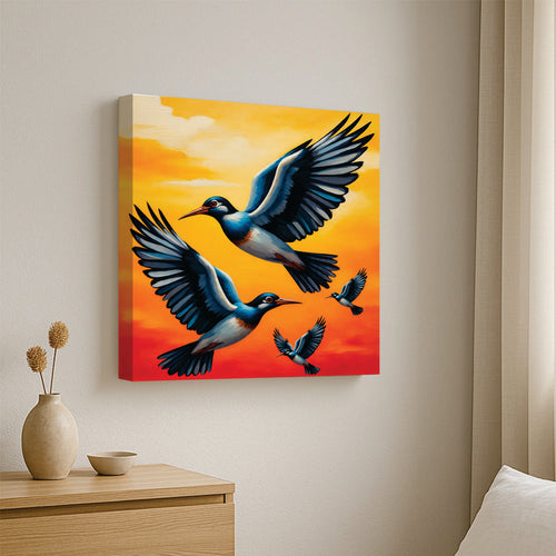 Aerial Elegance — Where Earth Meets Sky Cnavs Wall Art Stretched Frame Painting