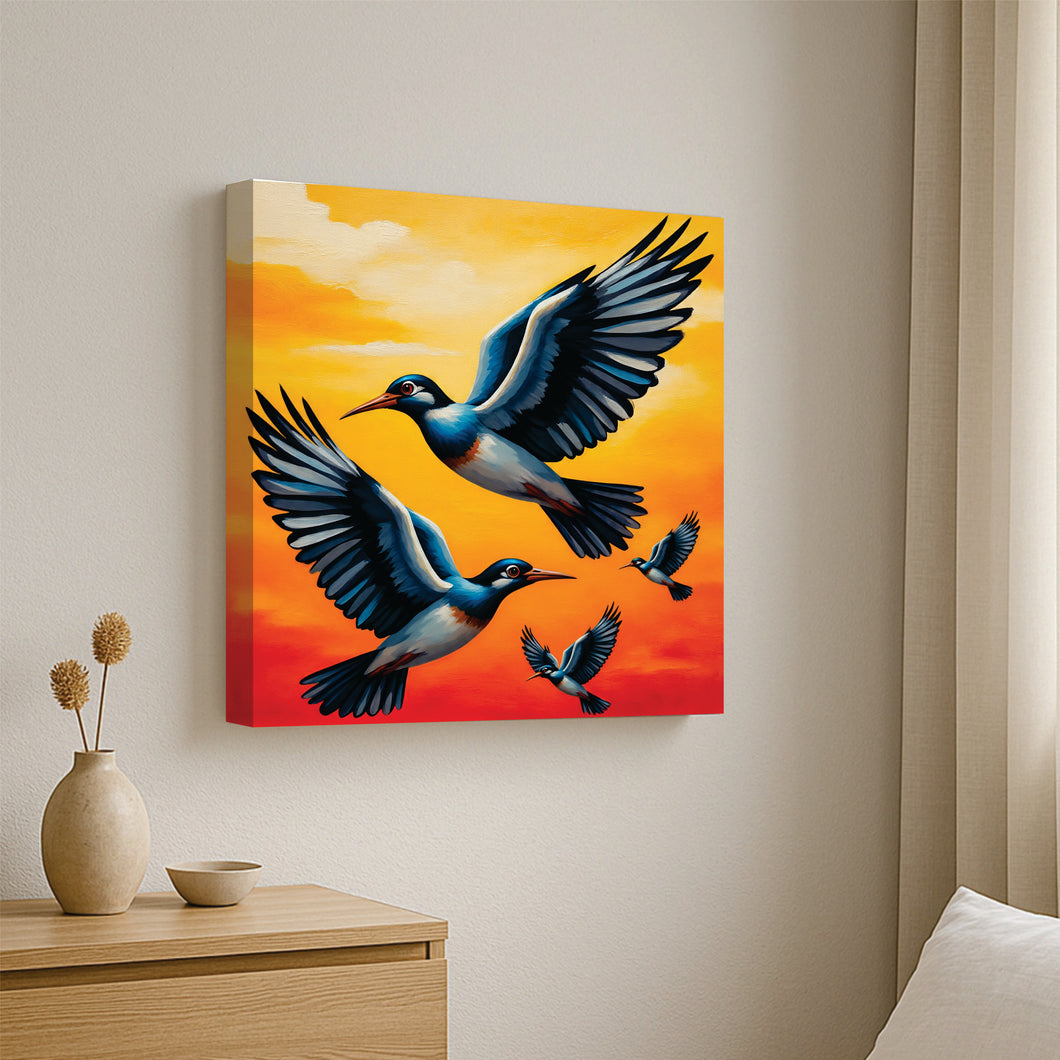Aerial Elegance — Where Earth Meets Sky Cnavs Wall Art Stretched Frame Painting