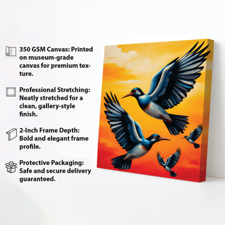 Aerial Elegance — Where Earth Meets Sky Cnavs Wall Art Stretched Frame Painting