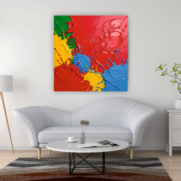 Vibrant texture meets bold expression Canvas Wall Art Stretched Frame Painting