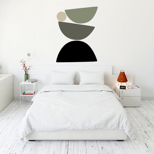 Modern art geometry color piece combination Decal