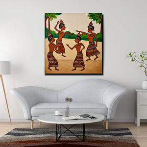 Echoes of Tradition Canvas Wall Art Stretched Frame Painting