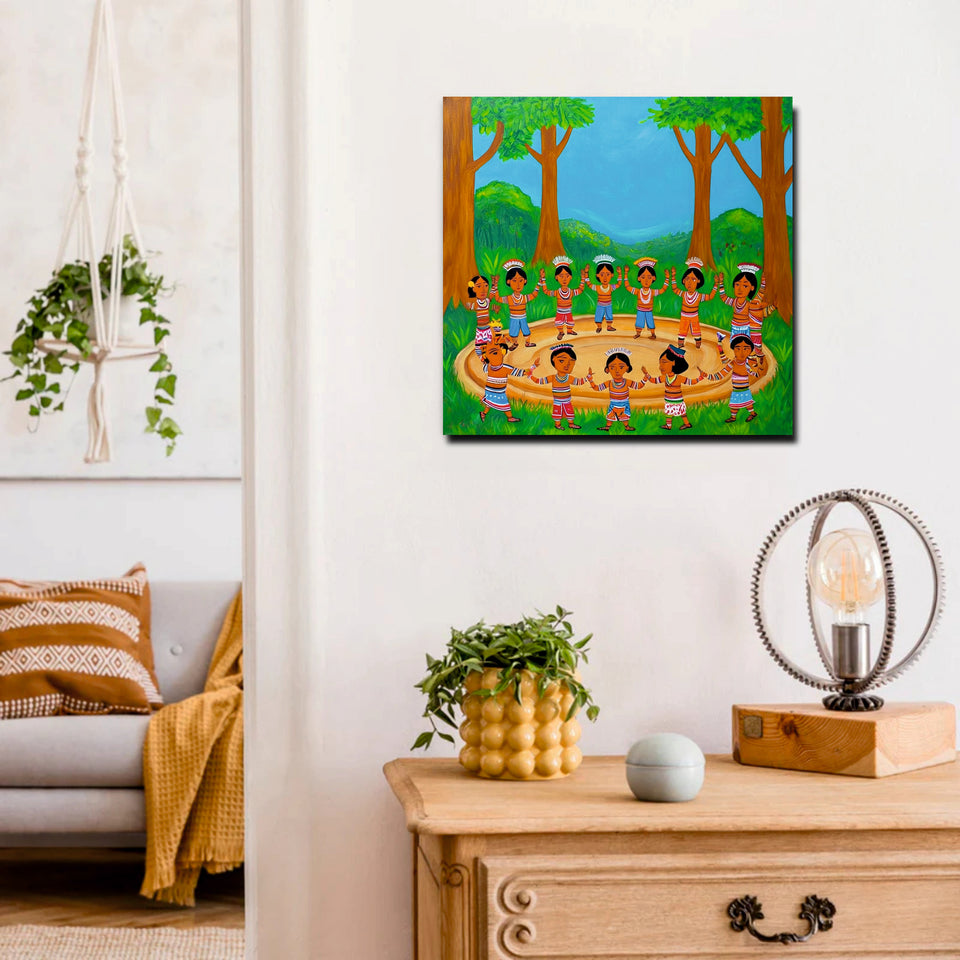 Sacred Grove Celebration Canvas Wall Art Stretched Frame Painting