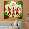 Handwoven Heritage Canvas Wall Art Stretched Frame Painting