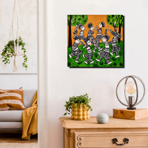 Whispers of the Forest Tribe canvas Wall Art Stretched Frame Painting