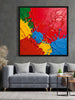 Vibrant texture meets bold expression Canvas Wall Art Black Frame Painting