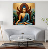 Inner Peace Painted in Warm Hues Canvas Wall Art Stretched Frame Painting