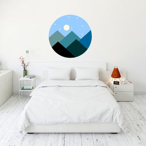 Sunset View Mountain Decal
