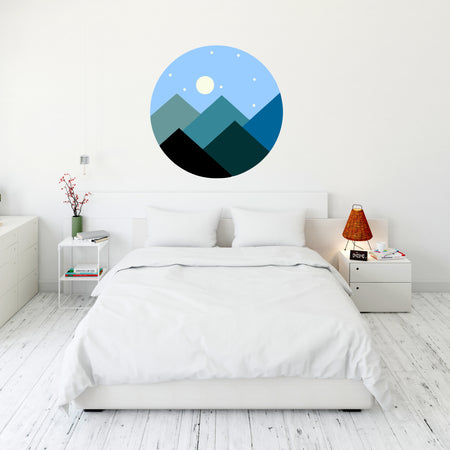 Sunset View Mountain Decal