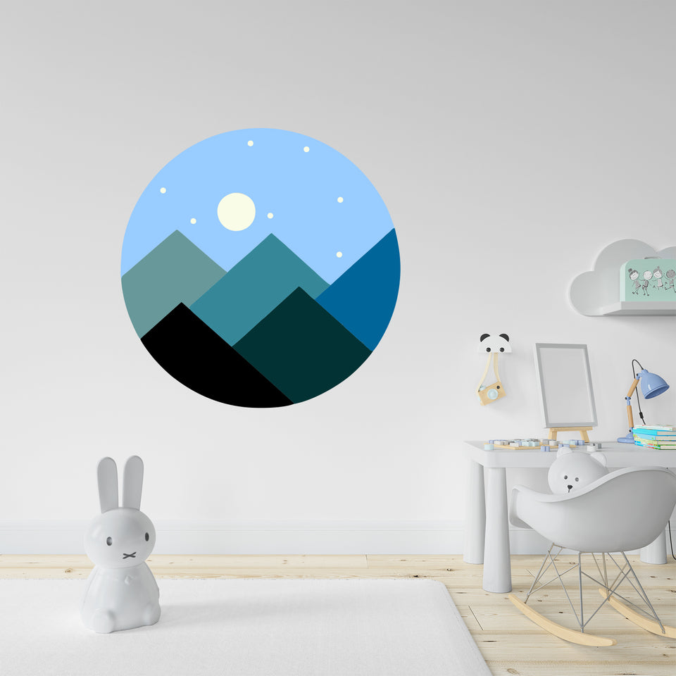 Sunset View Mountain Decal