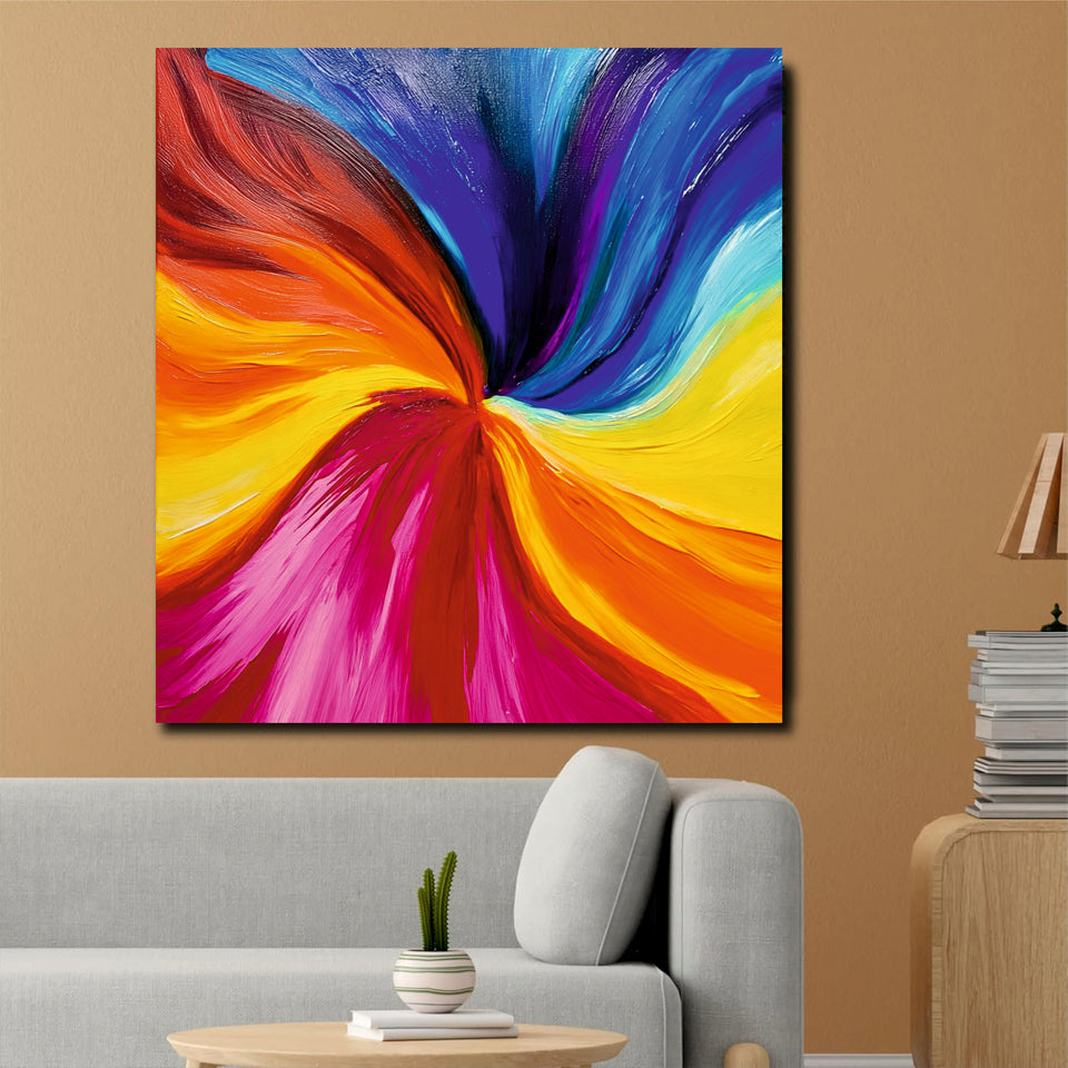 Abstract Symphony – Colors that Speak Canvas Wall Art Stretched Frame Painting