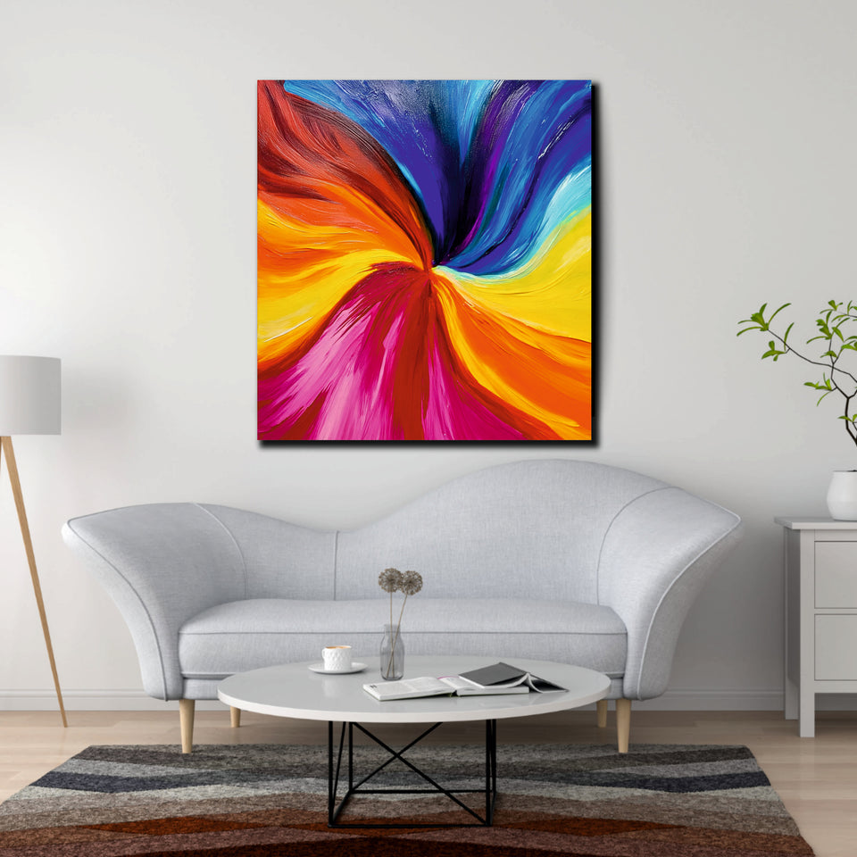 Abstract Symphony – Colors that Speak Canvas Wall Art Stretched Frame Painting