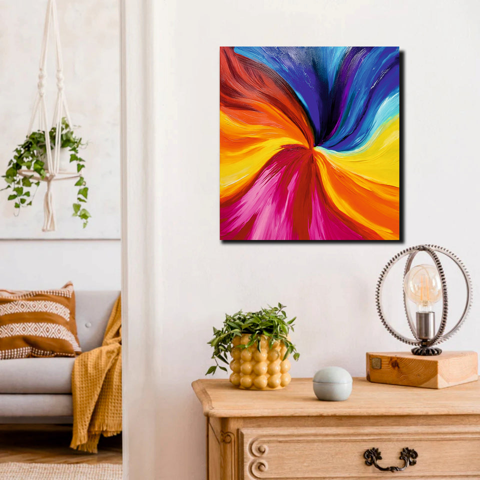 Abstract Symphony – Colors that Speak Canvas Wall Art Stretched Frame Painting