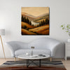 Modern Mountain View Canvas Wall Art Stretched Frame – Vibrant Nature Painting