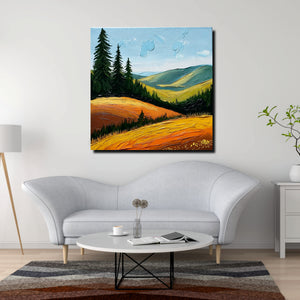 Himalayan Escape Canvas Stretched Frame Painting – Nature Lovers’ Wall Décor