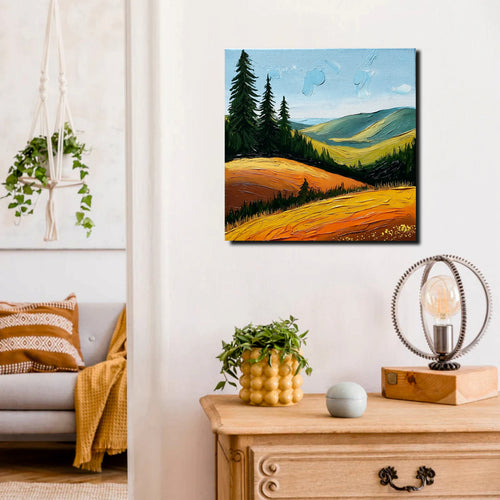 Himalayan Escape Canvas Stretched Frame Painting – Nature Lovers’ Wall Décor