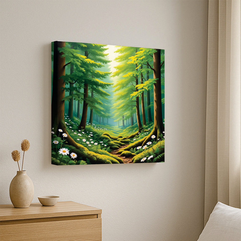 Forest of Tranquility — Let your space breathe in peace Canvas Wall Art Stretched Frame Painting