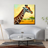 Giraffe & Grasslands Canvas Wall Art Stretched Frame Painting