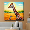 Charming Giraffe Canvas Wall Art Stretched Frame Painting