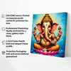 Divine Remover of Obstacles — Ganesha Illuminates Your Path Canvas Wall Art Stretched Frame Paiting