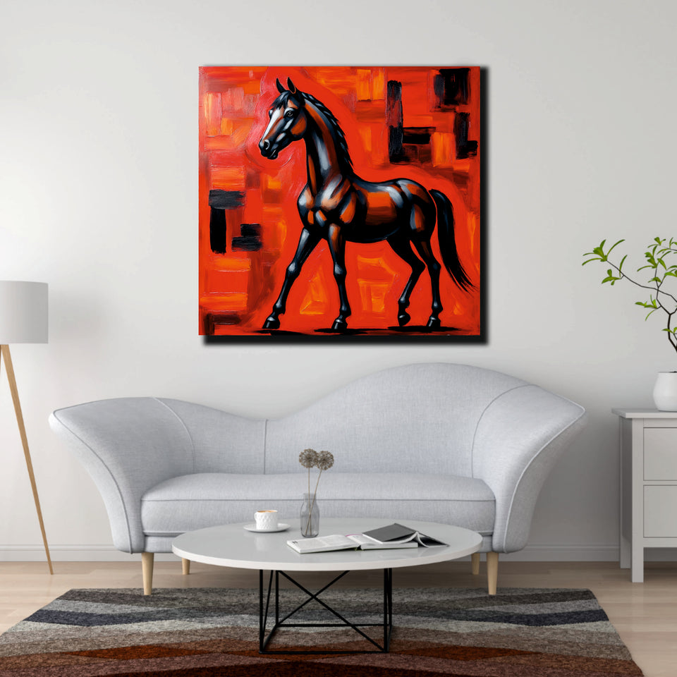 The Warrior’s Companion canvas Wall Art Stretched Frame Painting