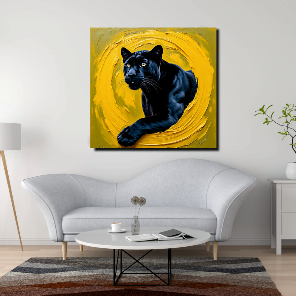 Panther Canvas Artwork Canvas Wall Art Stretched Frame Painting