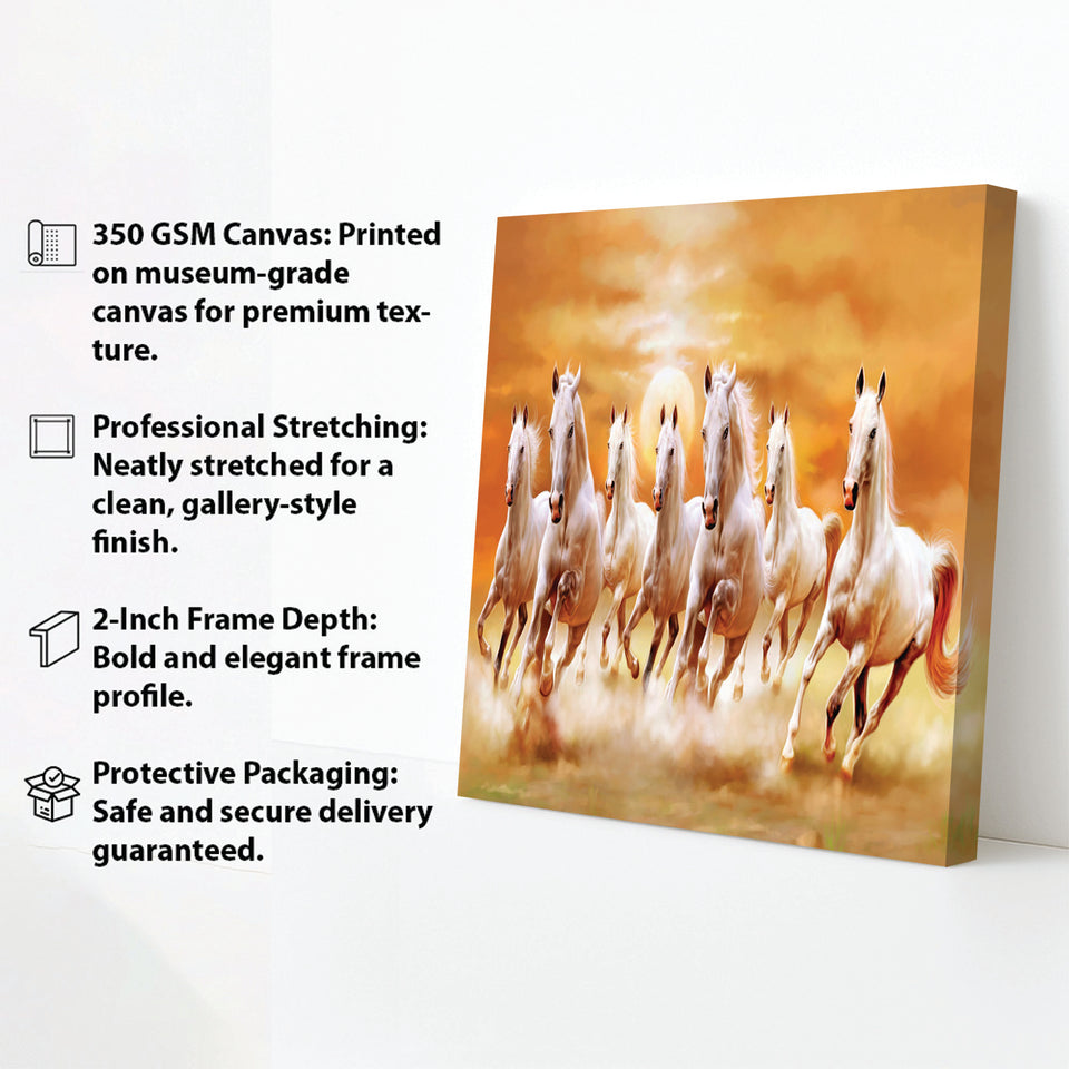 Power & Elegance – Artistic Horse Head Canvas Wall Art Stretched Frame Painting
