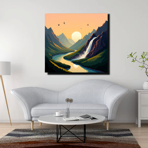 Wandering Horizons Canvas Wall Art Stretched Frame Painting