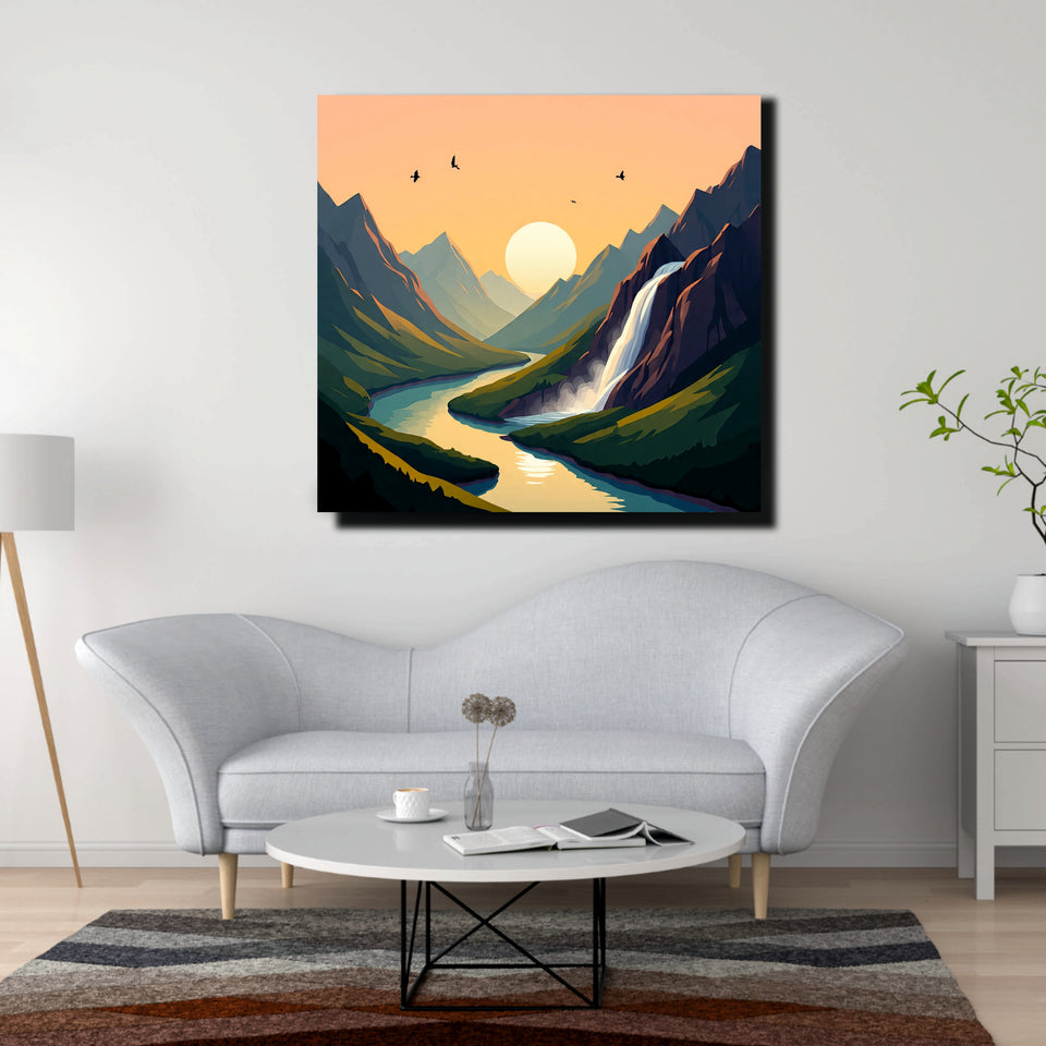 Wandering Horizons Canvas Wall Art Stretched Frame Painting