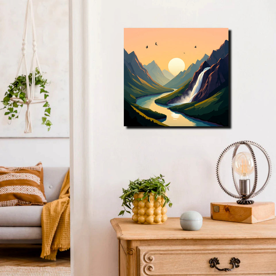 Wandering Horizons Canvas Wall Art Stretched Frame Painting