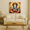Grace Personified — Ganesha’s Presence Brings Peace and Prosperity Canvas Wall Art Stretched Frame Painting
