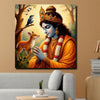 Beautiful Krishna Canvas Painting – Spiritual Wall Art Stretched Frame Painting